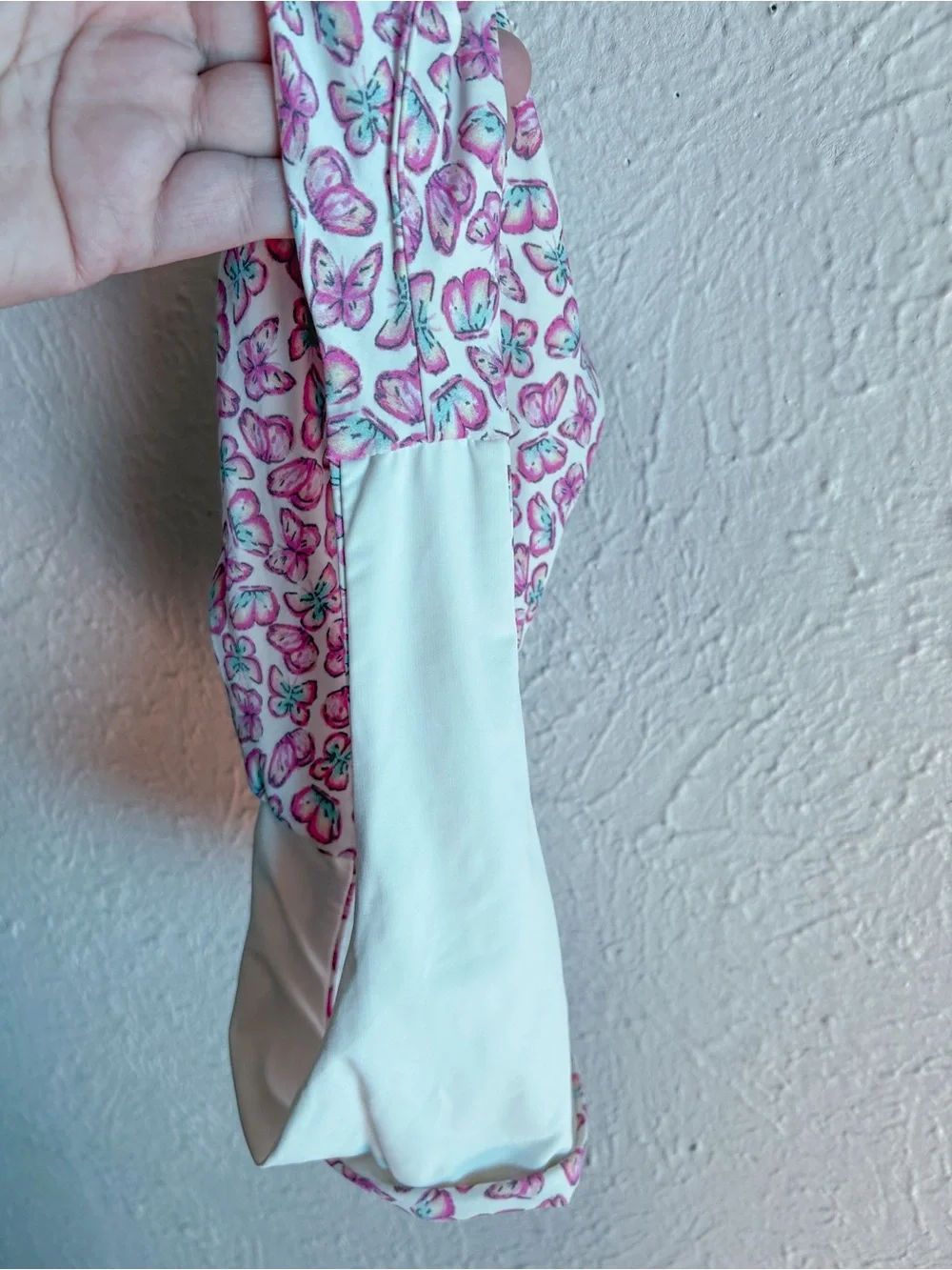 Frankie’s Bikini Carrie Bandeau Top Taylor Bottom Papillon Butterfly Pink Large